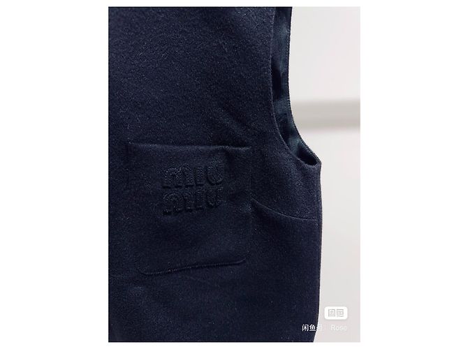 Top Miu Miu in cashmere nero Multicolore - vista 2