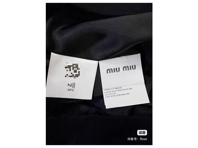 Top Miu Miu in cashmere nero Multicolore - vista 6