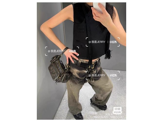 Top Miu Miu in cashmere nero Multicolore - vista 9