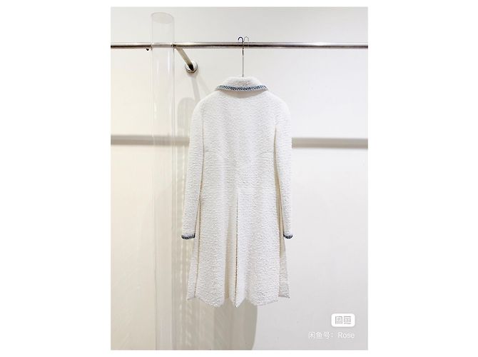 Abrigo Chanel Rooftop series de tweed blanco Multicolor - vista 4