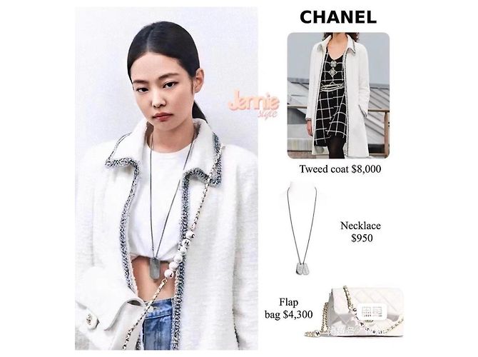 Abrigo Chanel Rooftop series de tweed blanco Multicolor - vista 8