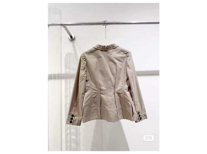Dior Beige Cotton Jacket with Bee Embroidery Size 34 Multiple colors - view 2