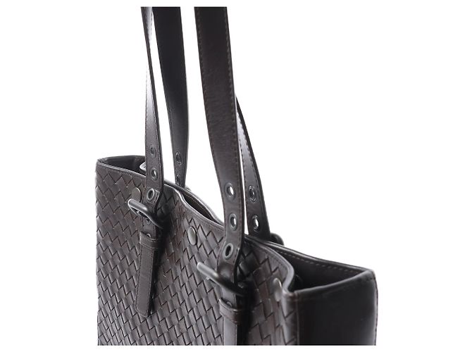Borsa a tracolla Bottega Veneta in pelle Intrecciato marrone - vista 3