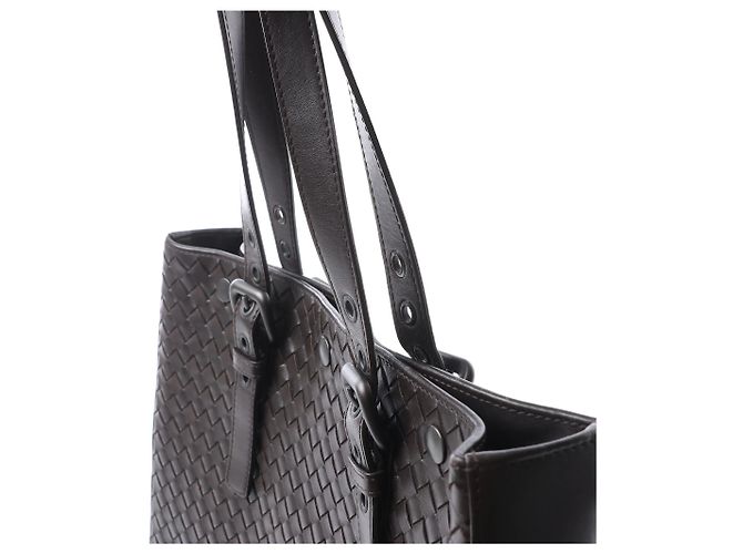 Borsa a tracolla Bottega Veneta in pelle Intrecciato marrone - vista 5