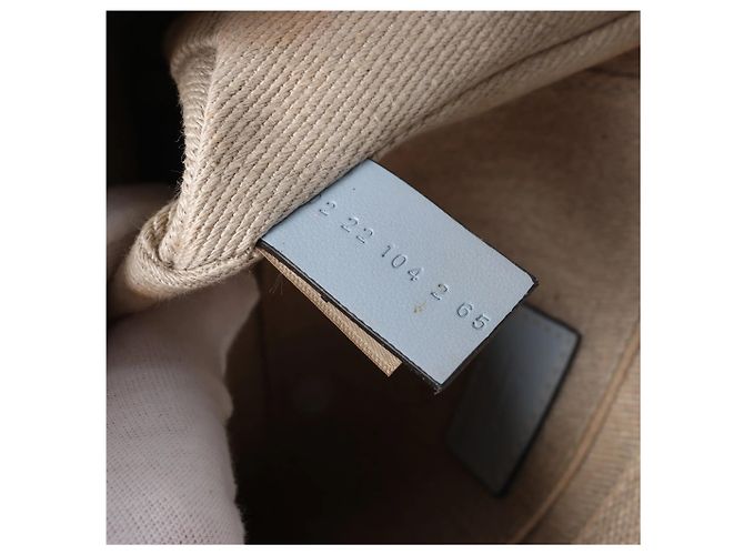Bolso de mano 2Way Chloé Woody Small de lona y cuero Beige x Blue - vista 14