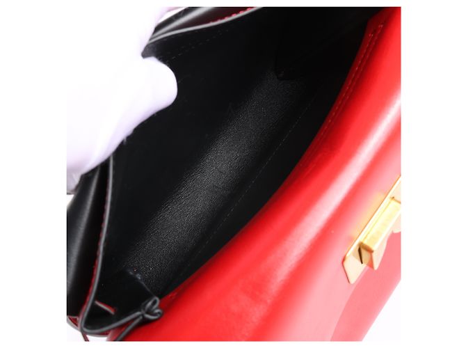 Borsa a tracolla in pelle Valentino Garavani VRing in rosso - vista 12