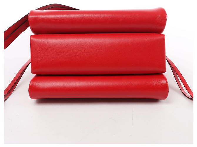 Borsa a tracolla in pelle Valentino Garavani VRing in rosso - vista 7