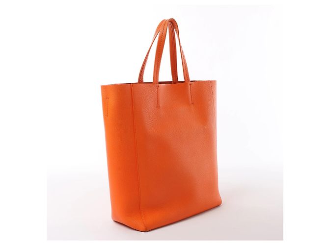 Céline CELINE Cabas Vertical Small 2Way Handtasche aus Leder in Orange - Ansicht 2
