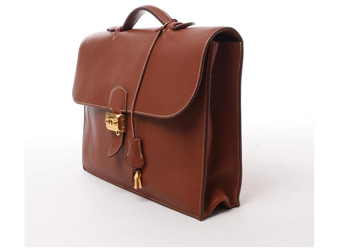 Hermès HERMES Sac à Dépêches 38 Borsa a mano cartella in marrone - vista 2