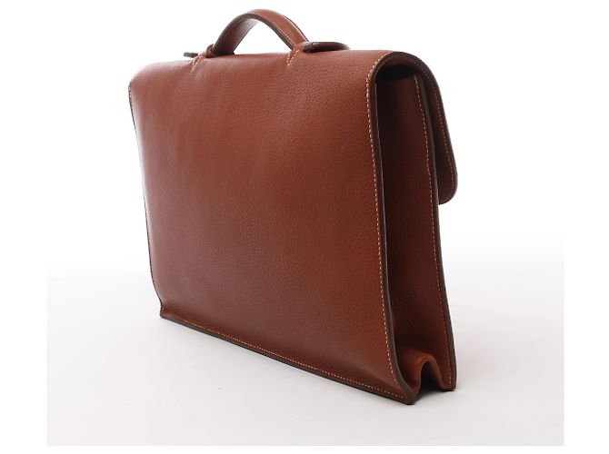 Hermès HERMES Sac à Dépêches 38 Borsa a mano cartella in marrone - vista 3