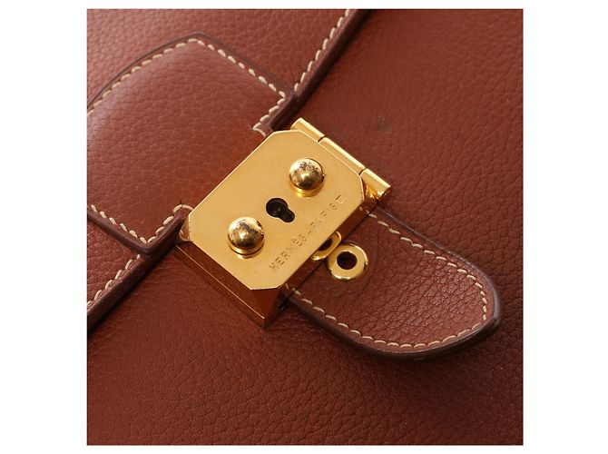 Hermès HERMES Sac à Dépêches 38 Borsa a mano cartella in marrone - vista 9