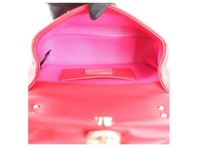 Bulgari Borsa a tracolla Serpenti in pelle con catena BVLGARI, Rosso Rosa - vista 14