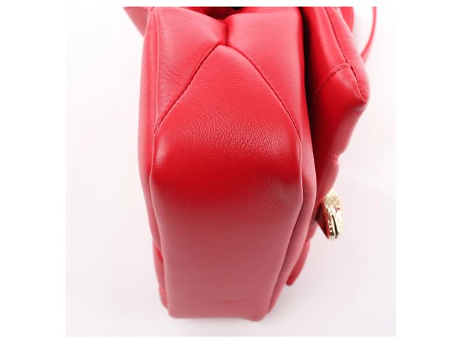 Bulgari Borsa a tracolla Serpenti in pelle con catena BVLGARI, Rosso Rosa - vista 8