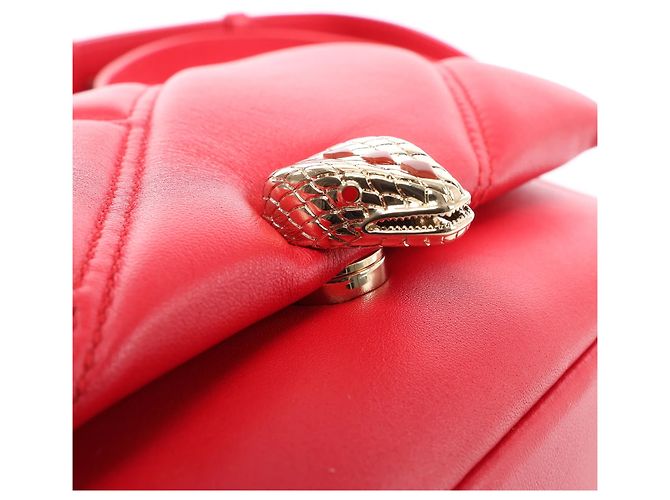 Bulgari Borsa a tracolla Serpenti in pelle con catena BVLGARI, Rosso Rosa - vista 9