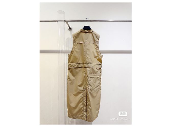 Vestido Hermès estilo trench de algodón camel talla 38 Multicolor - vista 3