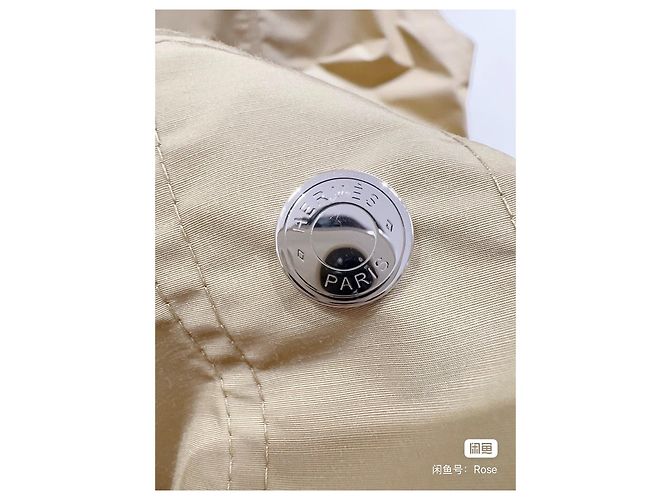 Vestido Hermès estilo trench de algodón camel talla 38 Multicolor - vista 4