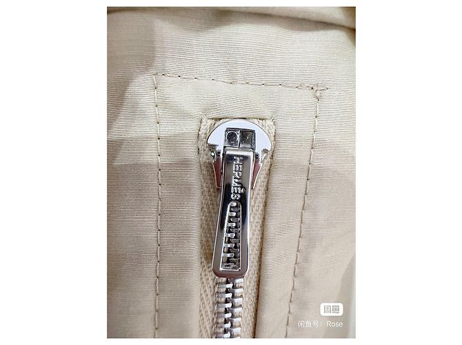 Vestido Hermès estilo trench de algodón camel talla 38 Multicolor - vista 6