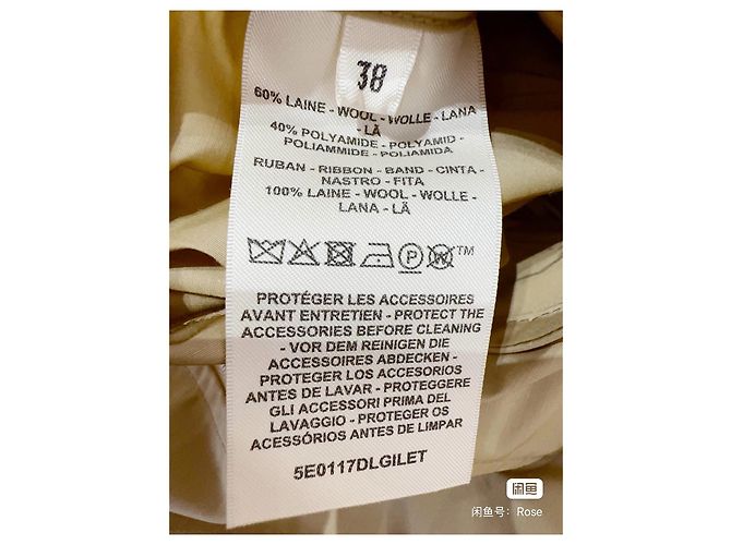 Vestido Hermès estilo trench de algodón camel talla 38 Multicolor - vista 7