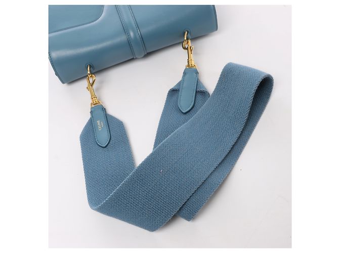 Céline Borsa a tracolla in pelle CELINE Soft 16 Teen in blu - vista 10