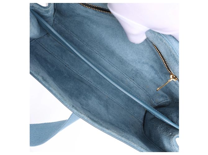 Céline Borsa a tracolla in pelle CELINE Soft 16 Teen in blu - vista 11