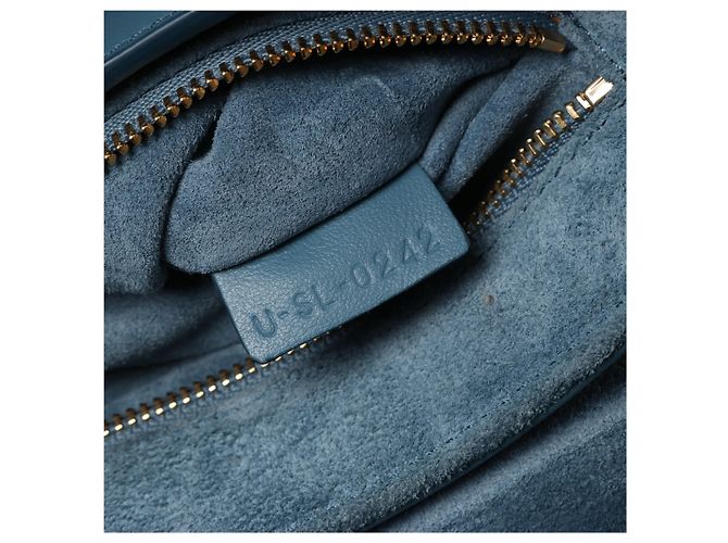 Céline Borsa a tracolla in pelle CELINE Soft 16 Teen in blu - vista 12