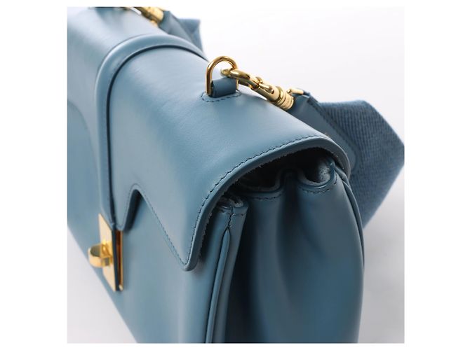 Céline Borsa a tracolla in pelle CELINE Soft 16 Teen in blu - vista 5