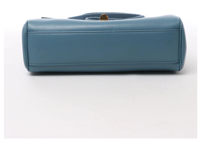Céline Borsa a tracolla in pelle CELINE Soft 16 Teen in blu - vista 7