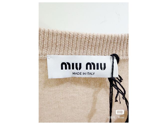 Malha Miu Miu de lã bege Multicor - vista 3
