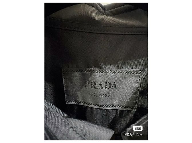 Prada Black Polyamide Coat Multiple colors - view 3