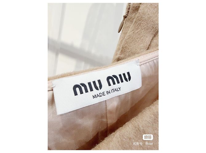 Miu Miu Rock aus Wolle Camel Größe 42 Mehrfarben - Ansicht 5