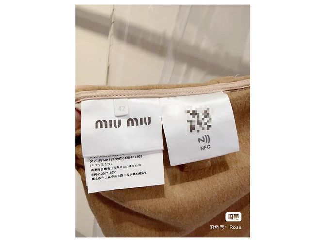 Miu Miu Rock aus Wolle Camel Größe 42 Mehrfarben - Ansicht 6