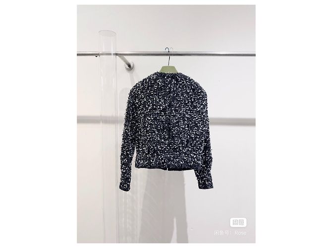 Chanel Black Tweed Jacket Snowflake Jacquard Size 36 Multiple colors - view 4