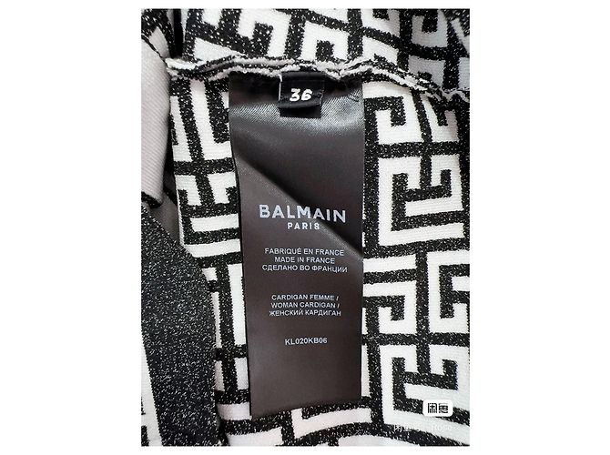 Pull Balmain en laine noir à imprimé intégral Multicolore - vue 4