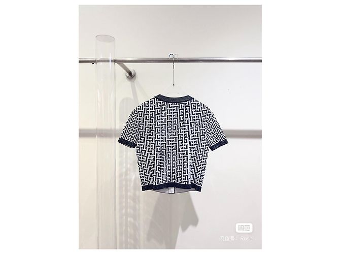 Pull Balmain en laine noir à imprimé intégral Multicolore - vue 5