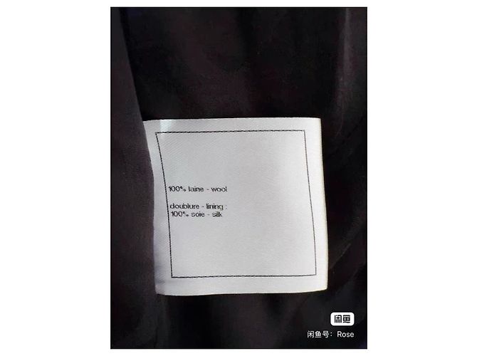 Chanel Mantel Schwarz aus Wolle Mehrfarben - Ansicht 5