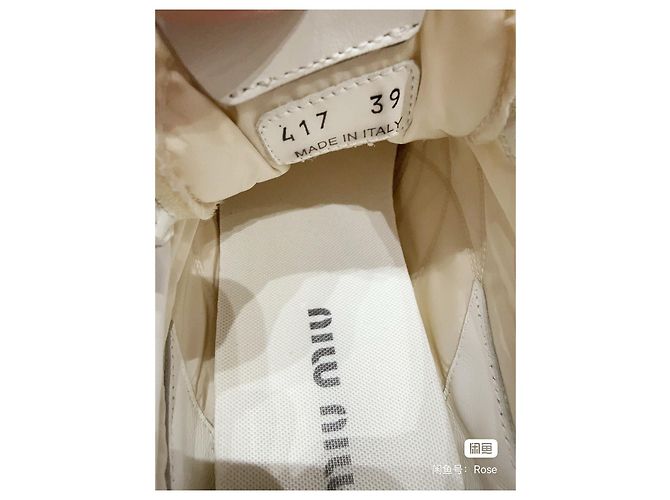 Baskets Miu Miu en cuir blanc Multicolore - vue 4