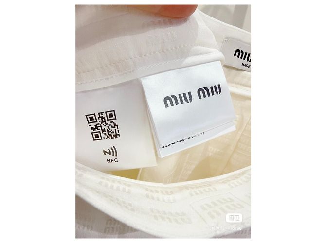 Miu Miu Rock aus Wolle mit Logo Jacquard Weiß Mehrfarben - Ansicht 5