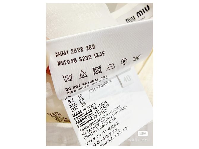 Miu Miu Rock aus Wolle mit Logo Jacquard Weiß Mehrfarben - Ansicht 6