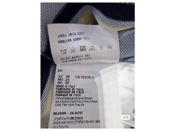 Polo Miu Miu in cotone blu Multicolore - vista 6