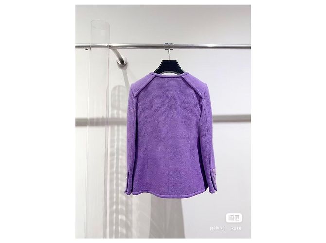 Chaqueta Chanel de tweed morado talla 34 Multicolor - vista 2