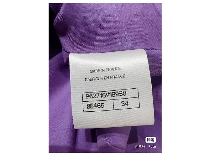 Chaqueta Chanel de tweed morado talla 34 Multicolor - vista 3