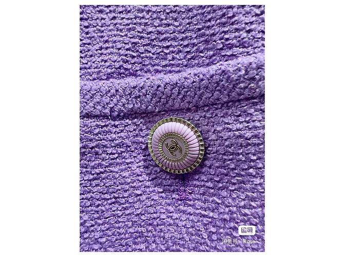 Chaqueta Chanel de tweed morado talla 34 Multicolor - vista 5