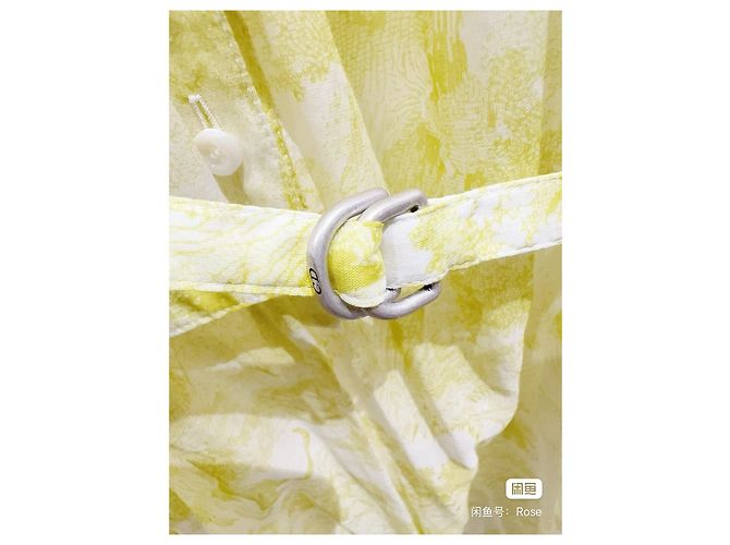 Autre Marque Vestido Dior de seda amarillo Multicolor - vista 3
