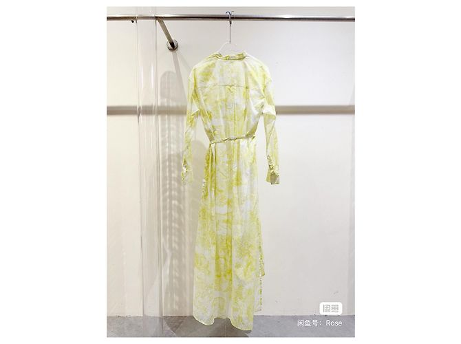 Autre Marque Vestido Dior de seda amarillo Multicolor - vista 4