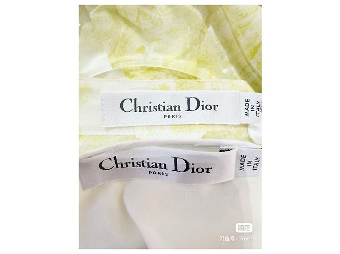 Autre Marque Vestido Dior de seda amarillo Multicolor - vista 5