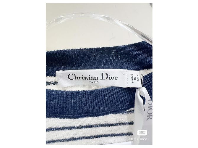 Autre Marque Dior Oberteil Navy aus Baumwolle mit Sternknopf Mehrfarben - Ansicht 3