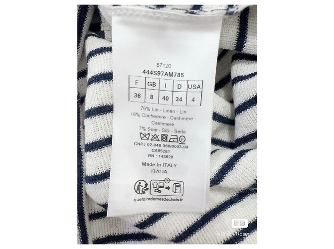 Autre Marque Dior Oberteil Navy aus Baumwolle mit Sternknopf Mehrfarben - Ansicht 6