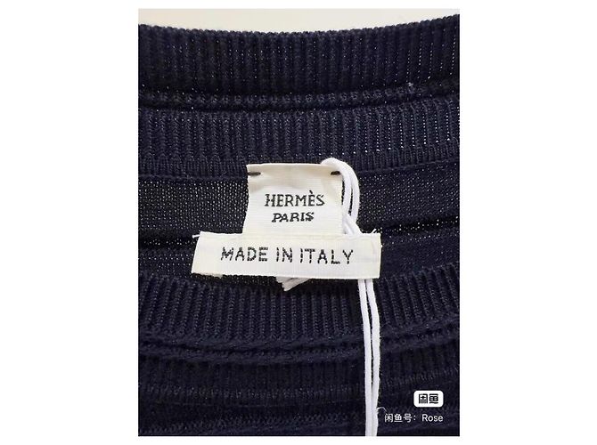 Top Hermès in cotone nero taglia 34 Multicolore - vista 2