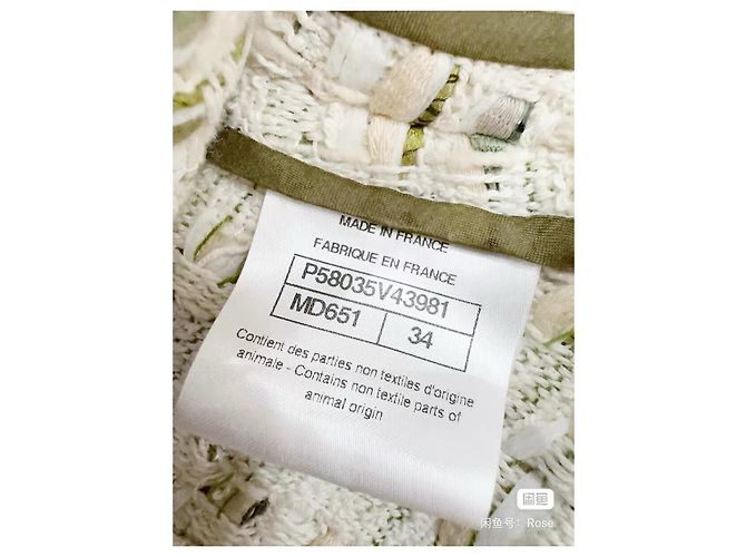 Abrigo Chanel de Tweed Beige Talla 34 Multicolor - vista 5