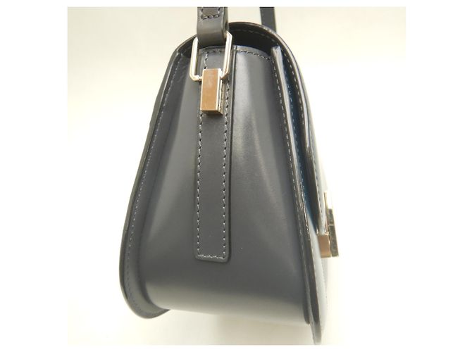 Bolso bandolera Iside Valextra Castaño Azul marino - vista 11